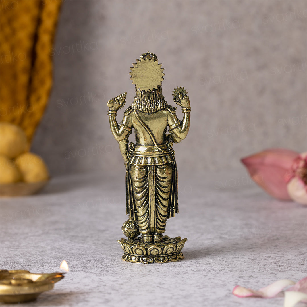 brass standing vishnu murti